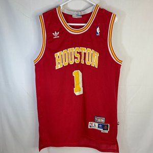 Adidas Hardwood Classics Tracy McGrady Houston Rockets Red NBA Jersey Mens Large